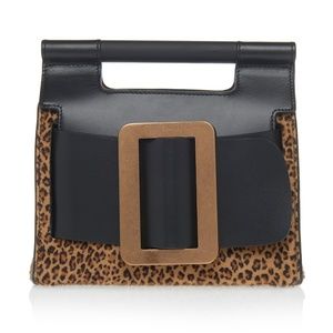 BOYY- Romeo Leopard-Print Calf Hair Clutch